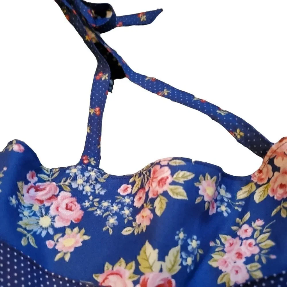 CUSTOM Girls Halter Floral Dress-Size 2/3